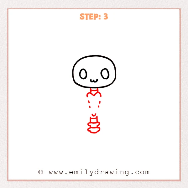 how to draw a rib cage - Step 3